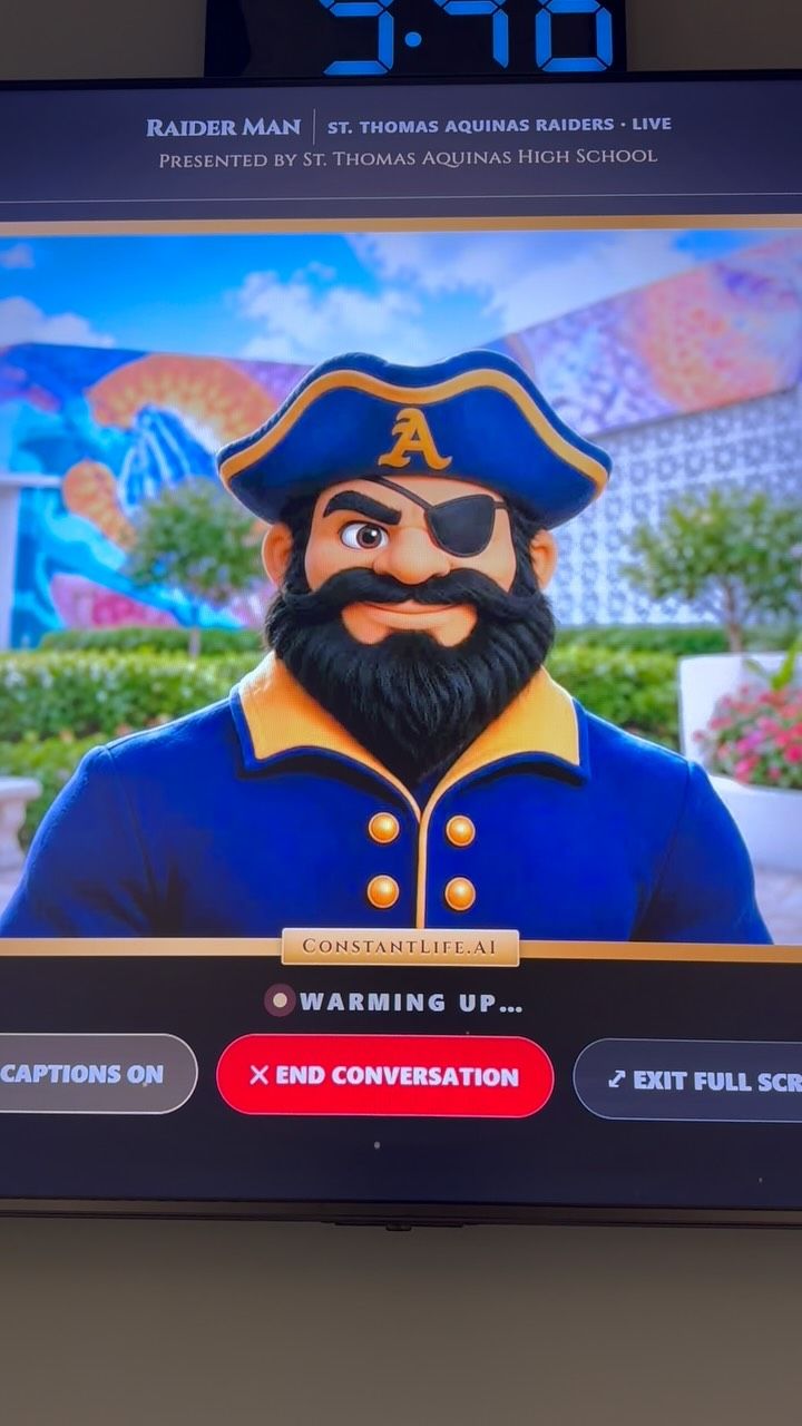Meet Raider Man: St. Thomas Aquinas High School's Mascot, Now Interactive
